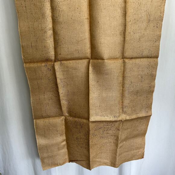 Vintage Geometric Stamped Burlap for Rug Making #1995 Size 36x60 - Picture 11 of 13